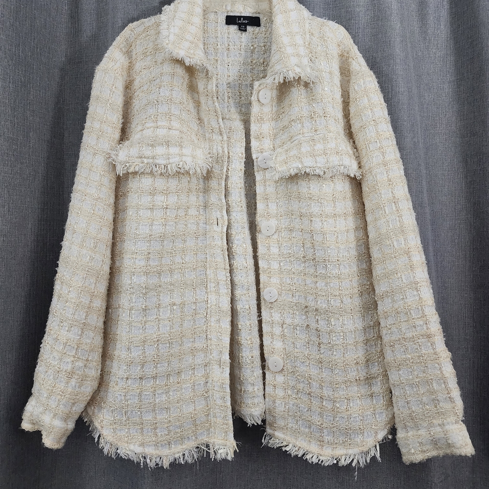 Lulu's Beige Textured Women's Blazer